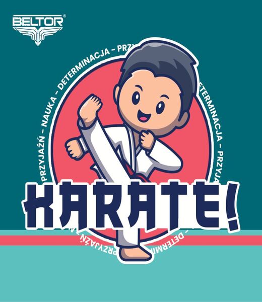 BELTOR NAKLEJKA VLEPKA PAPIEROWA KARATE KIDS 01 w 8x8cm B2174
