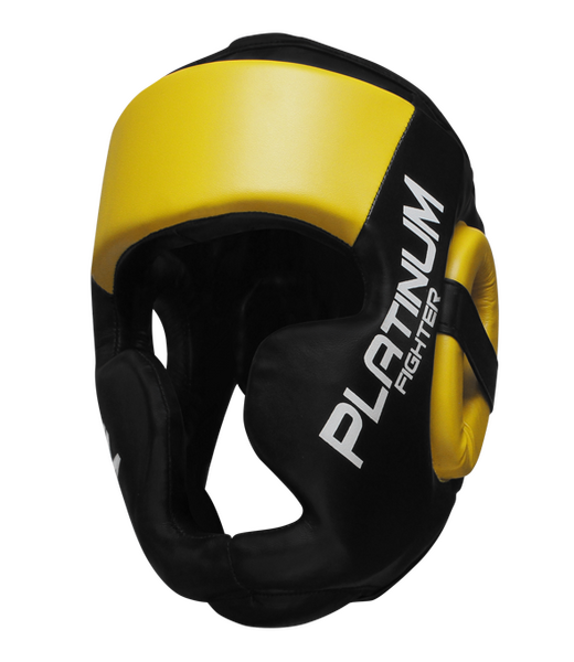 PLATINUM FIGHTER KASK SPARINGOWY GUARDIAN "S" black/yellow (czarno-żółty) B0089