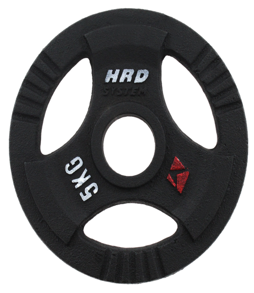 BELTOR HRD SYSTEM LINE OBCIĄŻENIE OLIMPIJSKIE ŻELIWNE CZARNE Z UCHWYTAMI  5 kg/51,5mm H0078