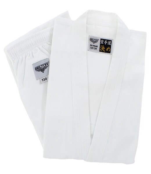 BELTOR KARATE KIMONO / KARATE GI "KIME" white/biały 10oz 130cm B2371