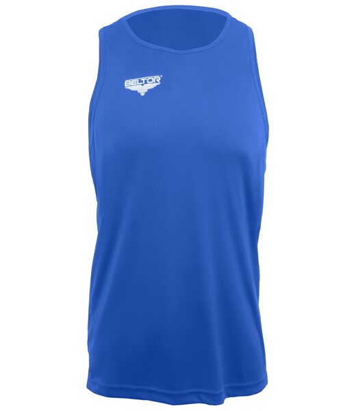 BELTOR BW KOSZULKA BOKSERSKA NA RAMIĄCZKACH / TANK TOP "BOXING ALPHA" niebieski/blue XS B2731 *