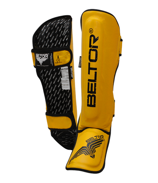 BELTOR OCHRANIACZE GOLENI I ŚRÓDSTOPIA / SHIN INSTEP GUARDS "PRO" żółty/yellow M B0295