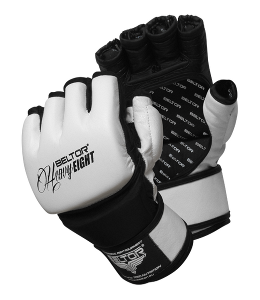 BELTOR RĘKAWICE MMA / MMA GLOVES "EIGHT" XL - biały/czarny - white/black B0270
