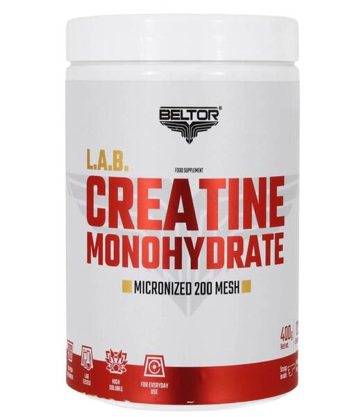 BELTOR CREATINE MONOHYDRATE LAB 400 g. Neutral flavor / Smak neutralny B1772 *
