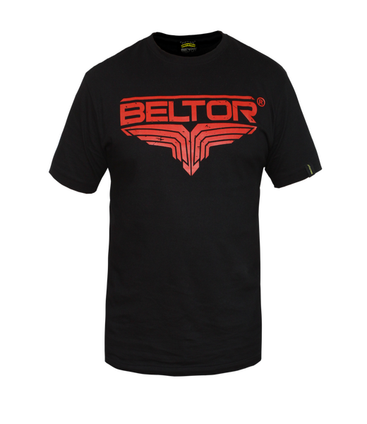 BELTOR BW T-SHIRT FIGHT BRAND "RED LOGO" czarny/black XXL B1230 *