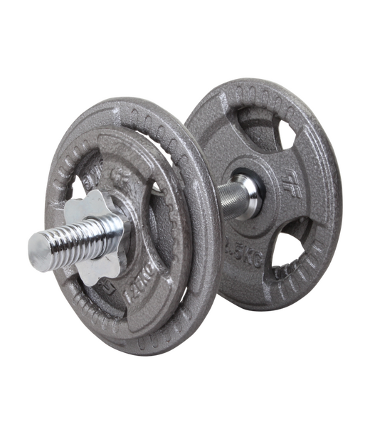 BELTOR PF LINE HANTLA ŻELIWNA - CAST IRON DUMBBELL SZARA-HAMMERTONE 10kg / 28mm P0134