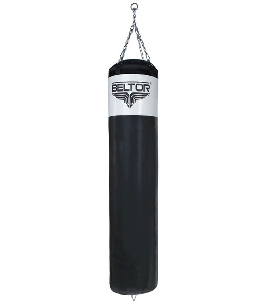 BELTOR WOREK BOKSERSKI 150/40cm / BOXING BAG "PRO X-FIGHTER" + BELT (mocny łańcuch – strong chain) czarny – black B2675