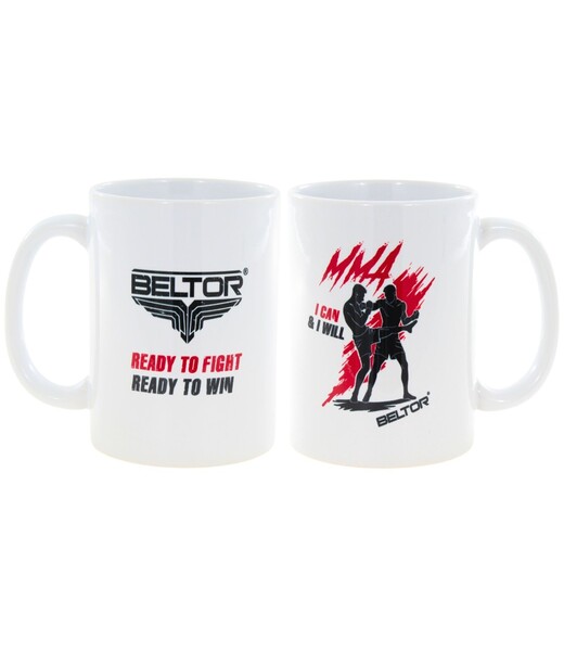 BELTOR MMA KUBEK / MUG "MMA I CAN & I WILL" biały - white B3263