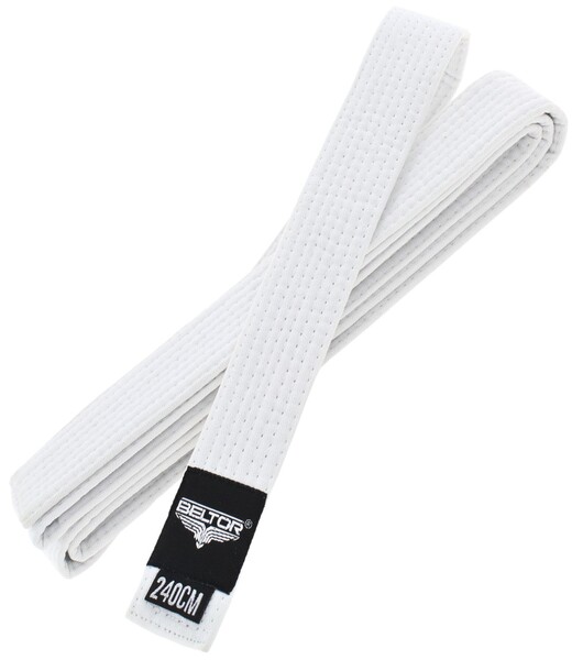 BELTOR BELT / PAS DO KIMONA "OBI" white/biały 240cm B3028
