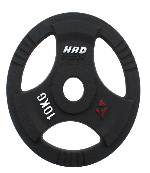 BELTOR HRD SYSTEM LINE OBCIĄŻENIE OLIMPIJSKIE ŻELIWNE CZARNE Z UCHWYTAMI 10 kg/51,5mm H0079