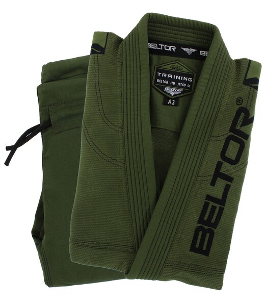 BELTOR BJJ GI / KIMONO "TRAINING" GI 450 GSM green/zielony A3 B2410