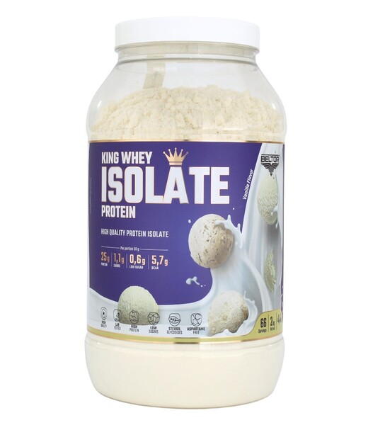 BELTOR KING WHEY ISOLATE PROTEIN 2000 g. (puszka) Vanilla  / Wanilia B1572