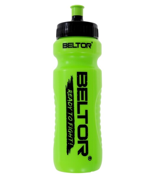 BELTOR BIDON / SPORT BOTTLE 600ml "READY TO FIGHT!" zielony/czarny - green/black B3184 *