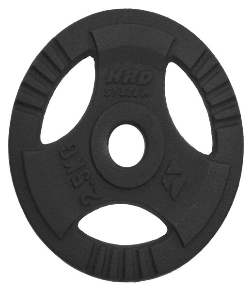 BELTOR HRD SYSTEM LINE OBCIĄŻENIE ŻELIWNE CZARNE Z UCHWYTAMI 2,5kg/29mm H0012