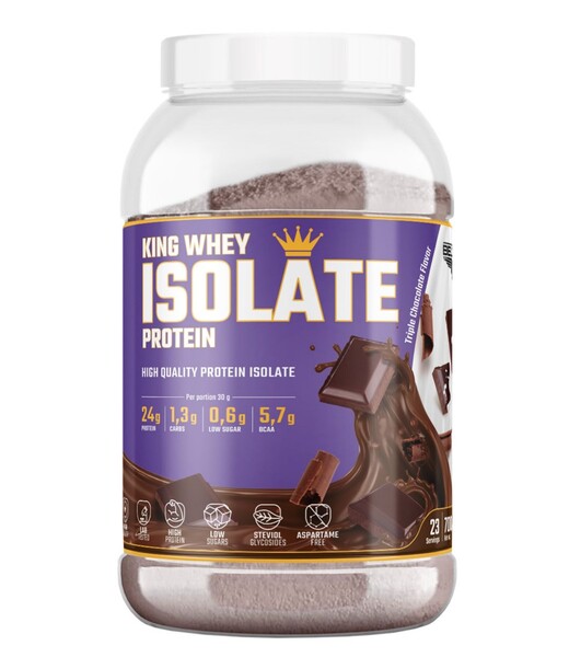 BELTOR KING WHEY ISOLATE PROTEIN 700 g. (puszka) Triple chocolate / Potrójna czekolada B1564