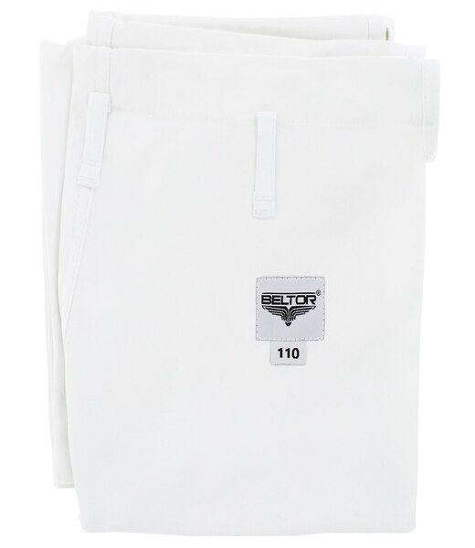 BELTOR KARATE SPODNIE DO KIMONA / PANTS FOR KARATE GI "SENPAI PREMIUM" white/biały 12oz 110cm B2294