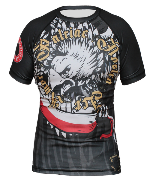 BELTOR BW RASHGUARD SHORT SLEEVE "AMOR PATRIAE" czarny/black S B1510 *