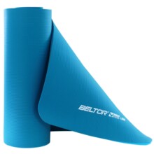 Gruba mata do ćwiczeń fitness Beltor NBR 1,5 cm - niebieska