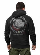 Bluza męska z kapturem washed PIT BULL "STRENGTH & RESPECT" - ciemny grafitowy