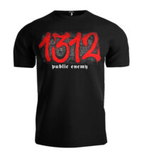 Koszulka T-shirt "1.3.1.2" odzież uliczna - czarno/czerwona