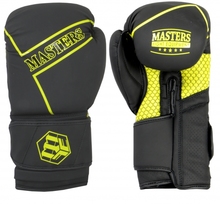 Rękawice bokserskie Masters RPU-BLACK - czarno/ żółte