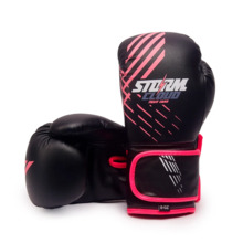 Rękawice bokserskie StormCloud "Lynx" - czarno-różowe