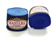  Bandaż bokserski owijki elastyczne 3m Masters - BBE-3 -niebieskie 