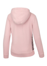 French Terry women&#39;s sweatshirt with hood &quot;La Deta&quot; - pink