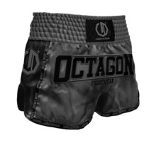 Spodenki Kickboxing/Muay Thai Legion Octagon Future PREMIUM - black/grey