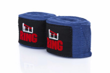 Bandaż bokserski RING owijki bokserskie 2m - niebieskie