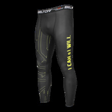 Legginsy kompresyjne Beltor Grappler I CAN & I WILL - żółty