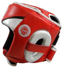 Kask bokserski ochraniacz głowy Masters KT-COMFORT (WAKO APPROVED) - czerwony