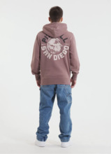 Bluza męska z kapturem PIT BULL DOG SD - bordowa