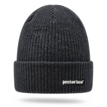 Czapka zimowa Pretorian "Ribbed Logo 3D" - grafitowy