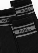 PIT BULL High Crew HILLTOP Thin Socks 3-Pack - Black/Gray