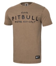 Koszulka męska Pit Bull Denim Washed Bravery - brązowa