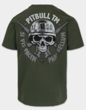 PIT BULL &quot;PARA BELLUM&quot; men&#39;s t-shirt - dark green