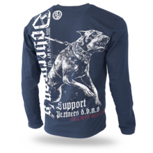 Longsleeve Dobermans Aggressive "DOBERMANS SUPPORT" LS220" - granatowy
