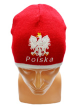Winter acrylic hat Emblem - red