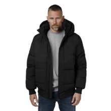 PIT BULL "PATTON" quilted winter jacket with hood - black