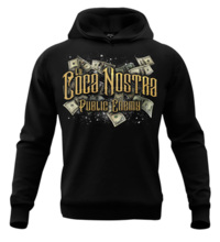 &quot;La Coca Nostra&quot; hooded sweatshirt. Streetwear - black