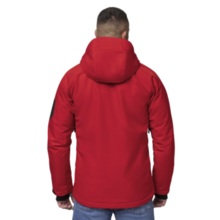 Kurtka zimowa Softshell z kapturem PIT BULL "Rockfish" - czerwony