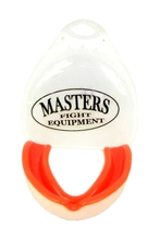 Ochraniacz na zęby szczękę pojedynczy Masters OZ-GEL - biało-pomarańczowy