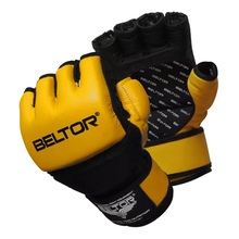 Rękawice skórzane MMA Beltor One - żółty/czarny