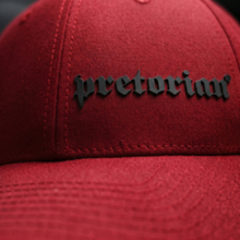Czapka z daszkiem Pretorian "Logo 3D Black" - czerwona