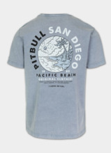 PIT BULL Denim Washed &quot;PLANET SURF&quot; Men&#39;s T-Shirt - Blue