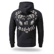 Bluza z kapturem Dobermans Aggressive "MAD AS HELL BK383" - czarna