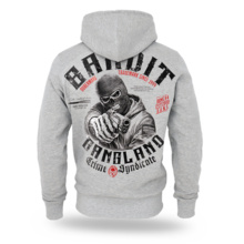 Bluza z kapturem rozpinana Dobermans Aggressive "BANDIT BZ411" - szara