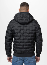 Kurtka zimowa PIT BULL pikowana z kapturem "FISK" - czarny