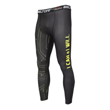 Legginsy kompresyjne Beltor Grappler I CAN & I WILL - żółty